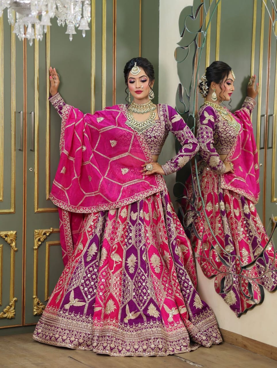Elegance Embroidered Wedding Lehenga