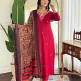 Light Pink Designer Straight Suit