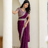 Wine Luxury Kasturi Silk Saree