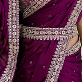Wine Luxury Kasturi Silk Saree