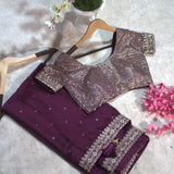 Wine Luxury Kasturi Silk Saree