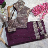 Wine Luxury Kasturi Silk Saree