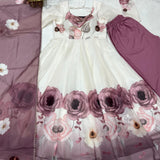 Classic Onion Pink Floral Print Suit