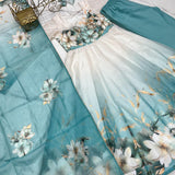 Designer Flower Print Anarkali Suit