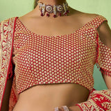 Dazzle Orange Embroidered Lehenga