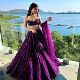 Purple Timeless Net Lehenga Choli
