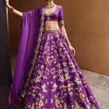 Royal Purple Silk Lehenga Choli