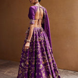 Royal Purple Silk Lehenga Choli