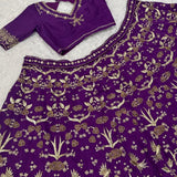 Royal Purple Silk Lehenga Choli