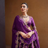 Royal Purple Silk Lehenga Choli