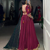 Festive Embossed Reyon Lehenga