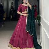 Festive Embossed Reyon Lehenga