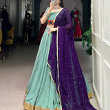 Festive Embossed Reyon Lehenga