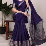 Charming Zari Weaving Saree