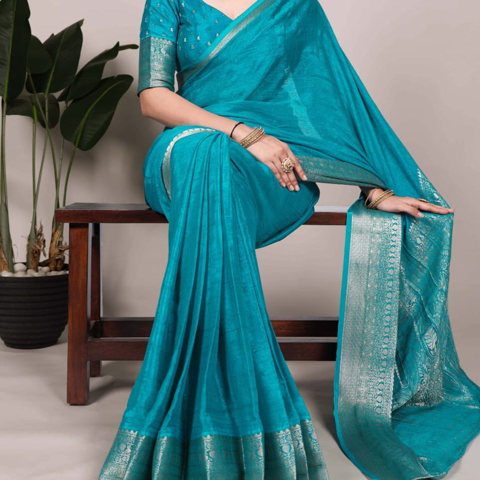 Charming Zari Weaving Saree
