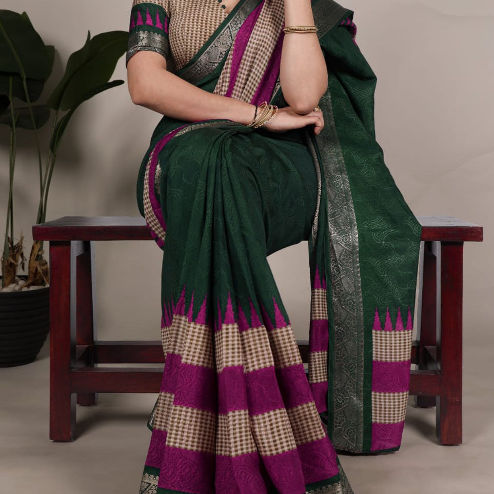 Aesthetic Poly Cotton Saree Collection