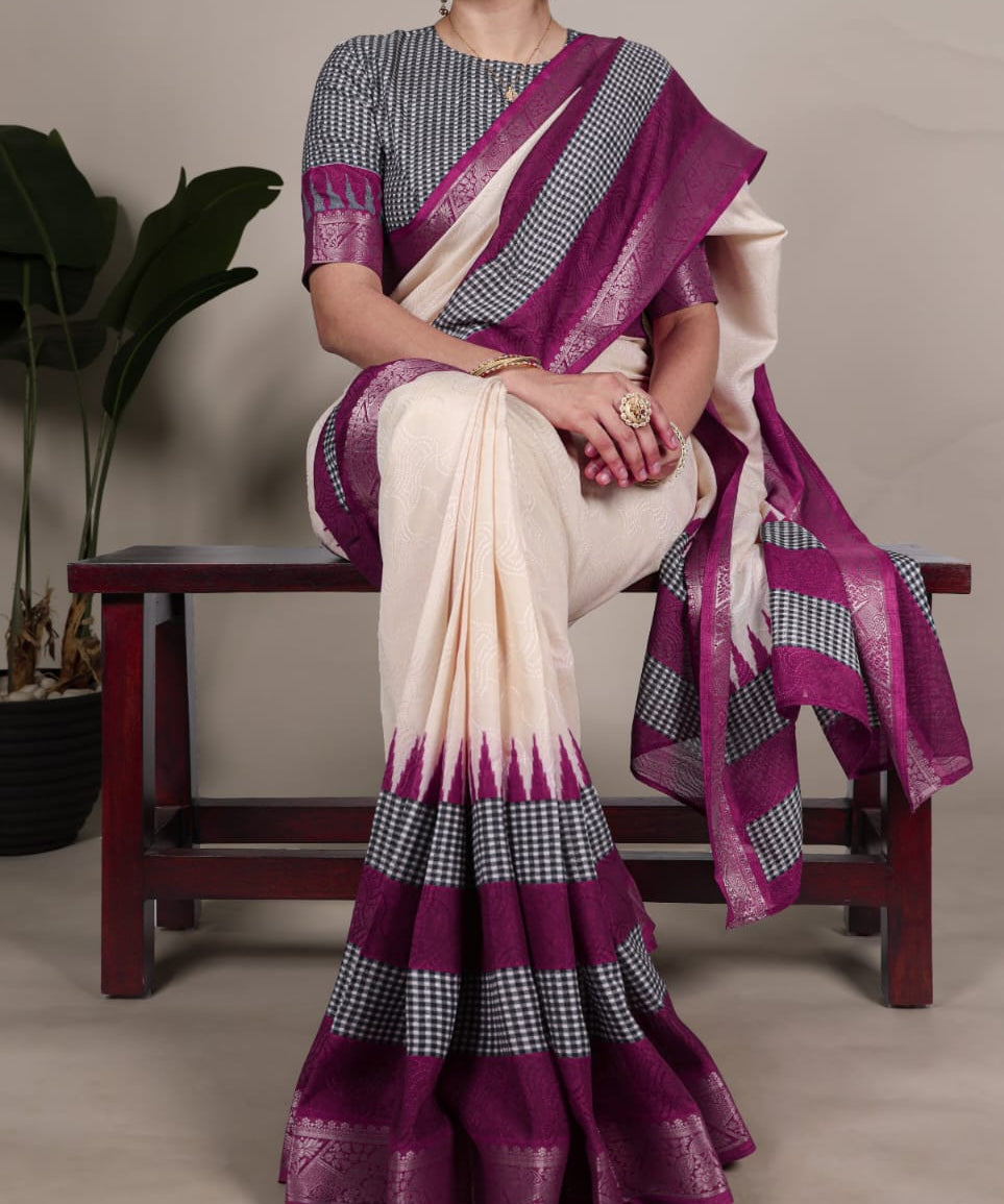 Aesthetic Poly Cotton Saree Collection