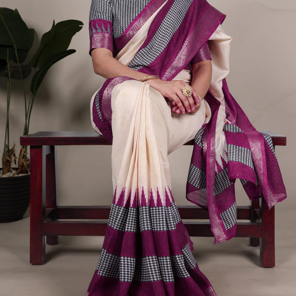 Aesthetic Poly Cotton Saree Collection