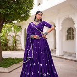 Traditional Bandhej Chanderi Lehenga
