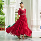 Blooming Raffle Anarkali Gown