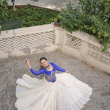 Festive Bandhej Kora Cotton Lehenga