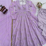 Purple Georgette Anarkali Gown