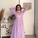 Purple Georgette Anarkali Gown