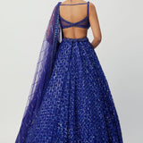Blue Premium Net Lehenga Choli