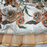 Beautiful White Printed Lehenga
