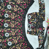Festive Black Flower Embroidered Lehenga