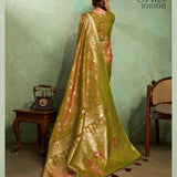 Adorn Golden Zari Woven Silk Saree