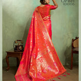 Adorn Golden Zari Woven Silk Saree