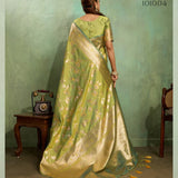 Adorn Golden Zari Woven Silk Saree