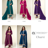 Attractive Charvi Silk Anarkali Suit