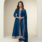 Attractive Charvi Silk Anarkali Suit