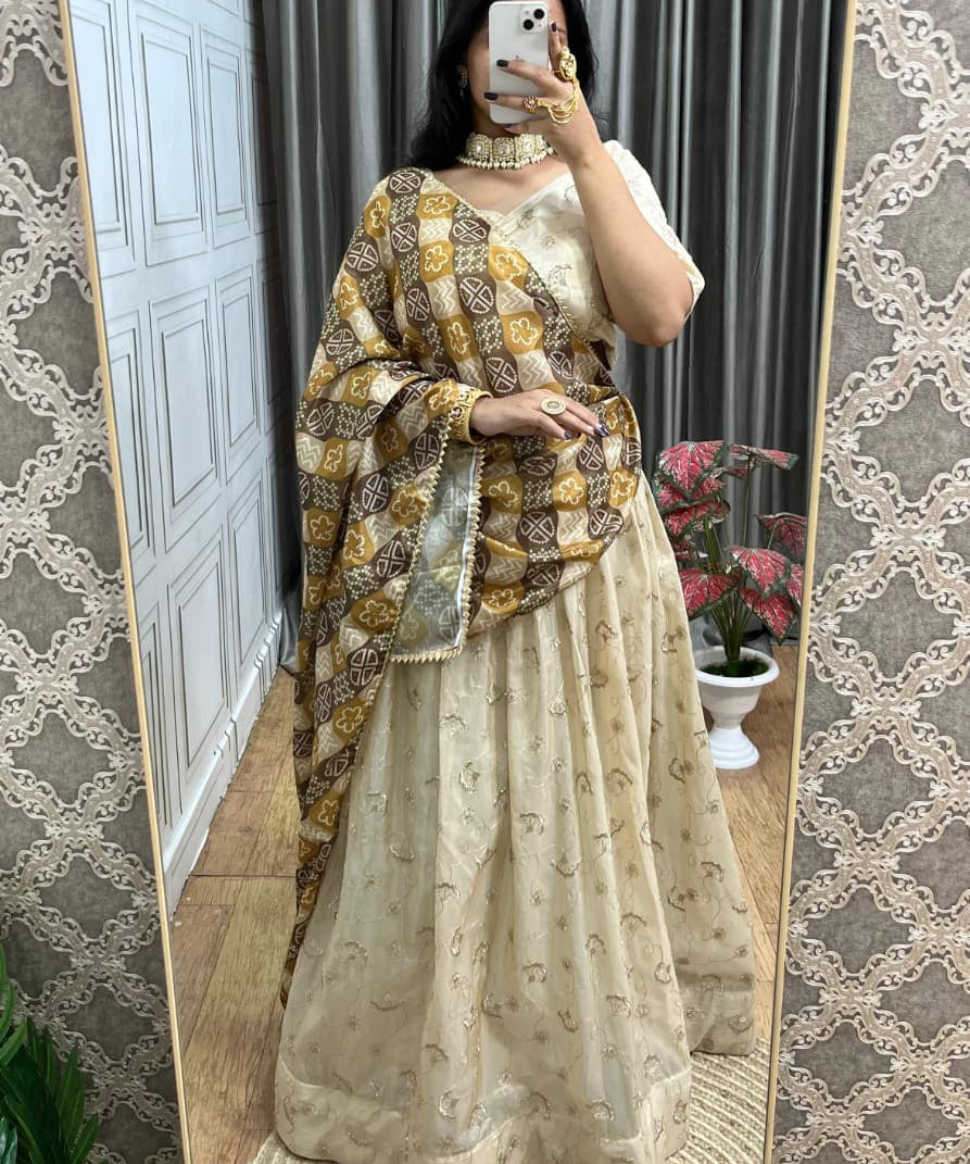 Traditional Mulberry Silk Lehenga