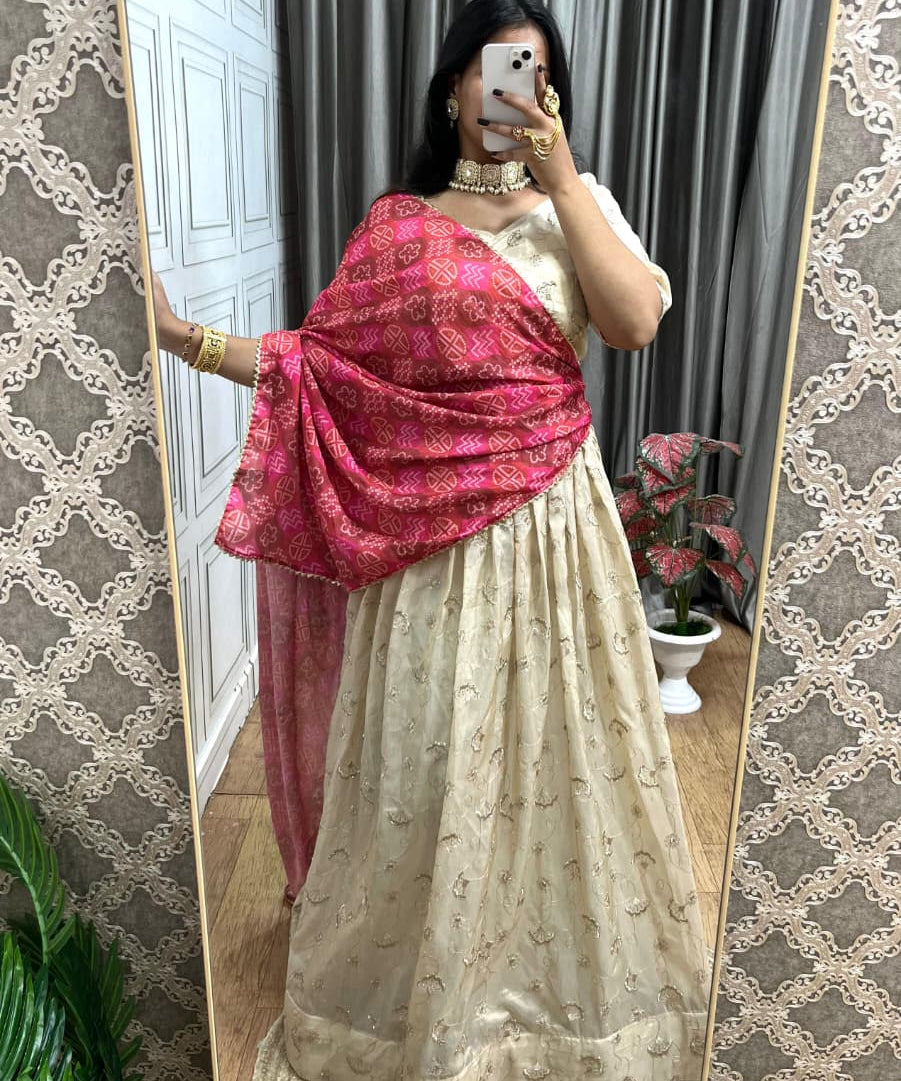 Traditional Mulberry Silk Lehenga