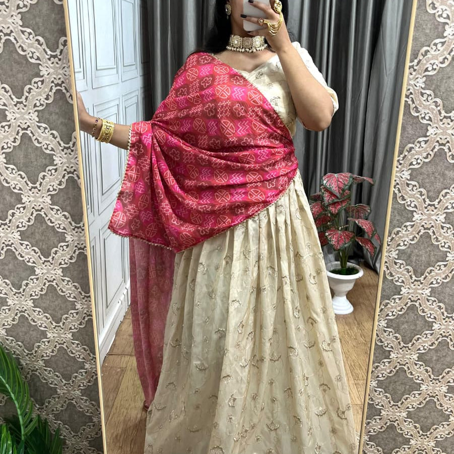 Traditional Mulberry Silk Lehenga