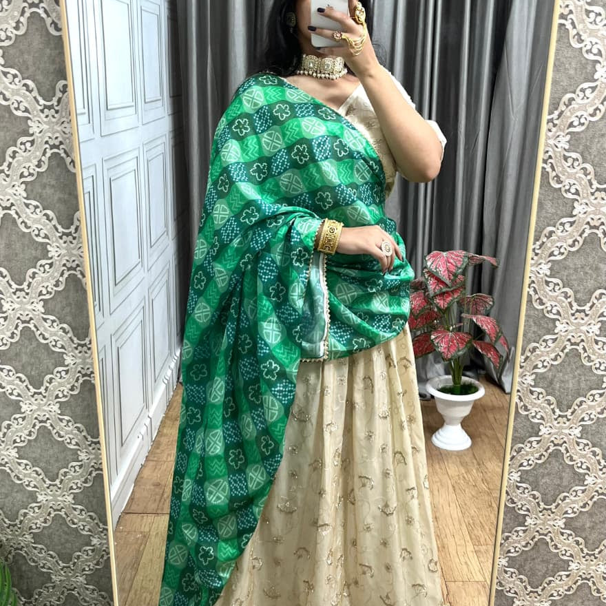 Traditional Mulberry Silk Lehenga