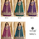 Mirza Premium Embroidered Anarkali Suit