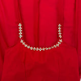Shiny Maroon Georgette Suit