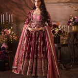 Charming Crafted Satin Anarkali Suit