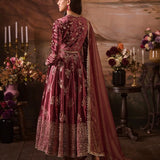 Charming Crafted Satin Anarkali Suit