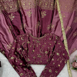 Charming Crafted Satin Anarkali Suit