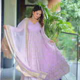 Elegance Blooming Anarkali Gown