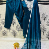 Classic Vichitra SIlk Straight Suit