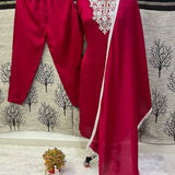 Classic Vichitra SIlk Straight Suit