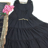 Black Georgette Flair Anarkali Gown
