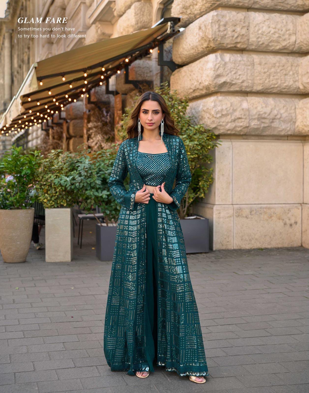 Gorgeous Sequence Indo Lehenga