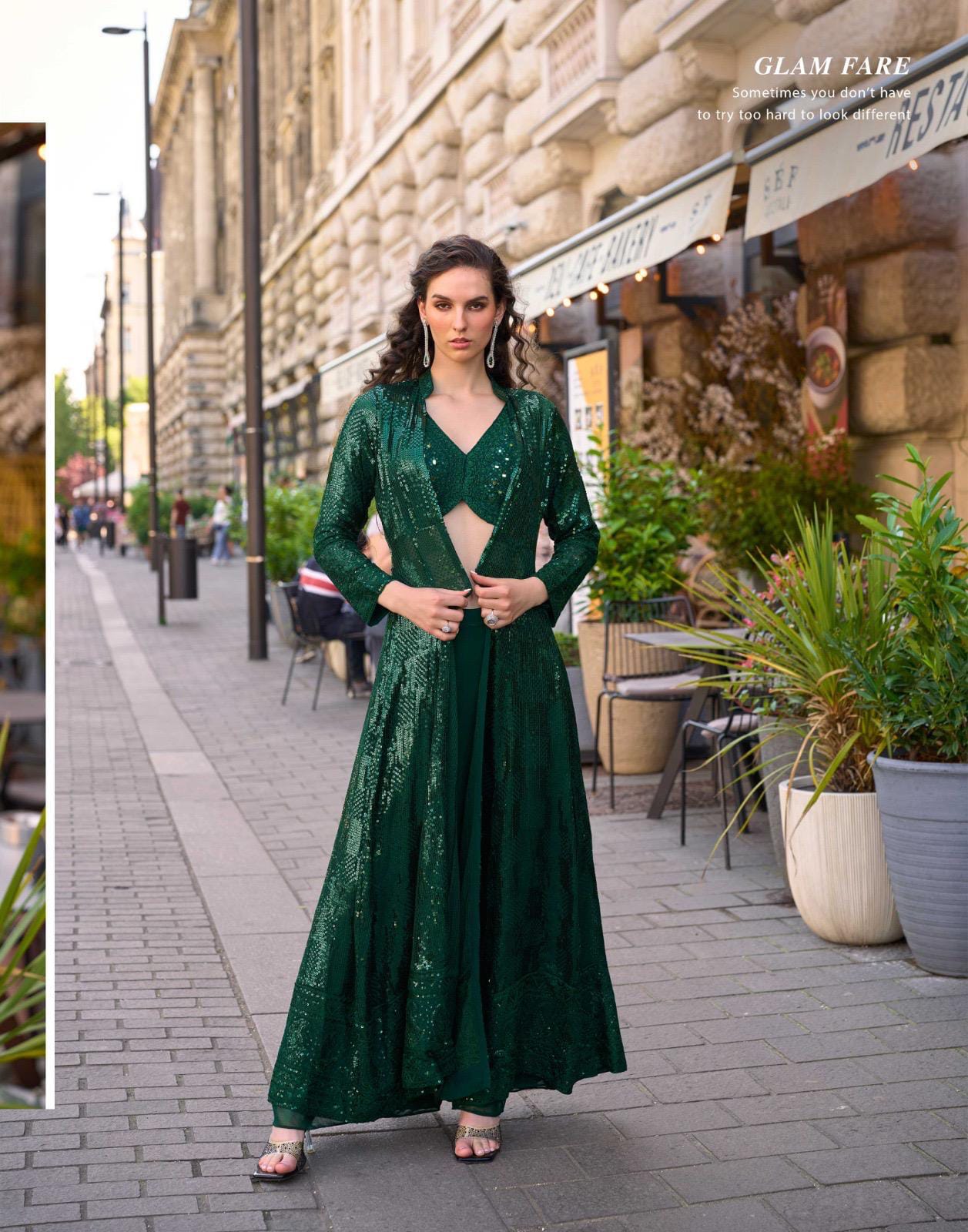Gorgeous Sequence Indo Lehenga